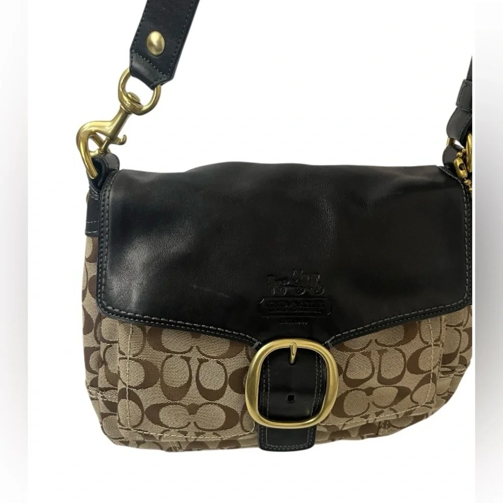 🖤 Y2K Authentic Coach Soho Signature Buckle Flap Shoulder Bag - Picture 2 of 16